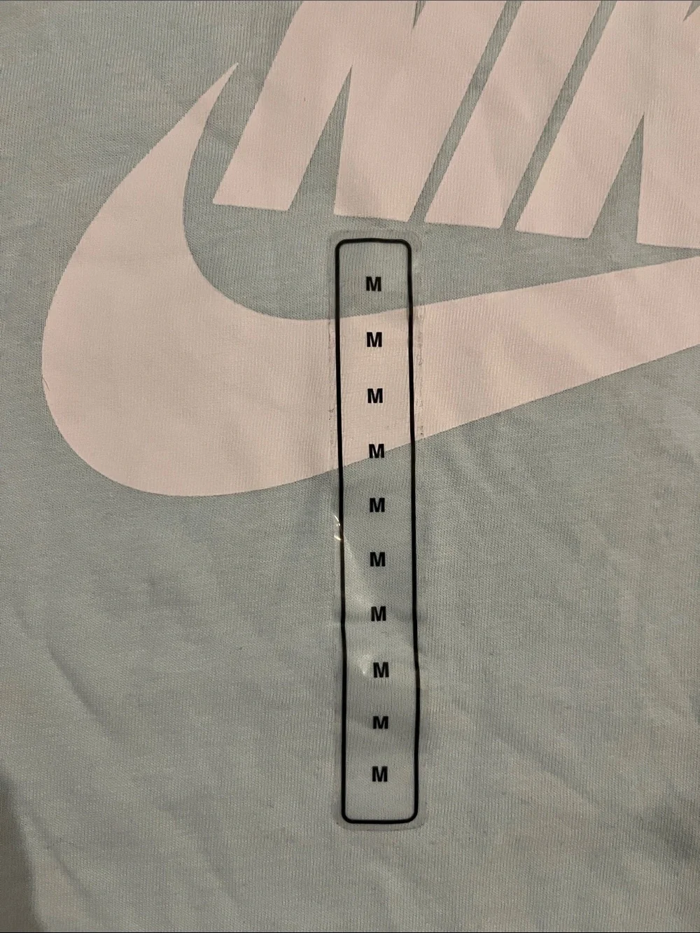 Nike Light Mint Green Aqua Blue Short Sleeve Tee with White Swoosh